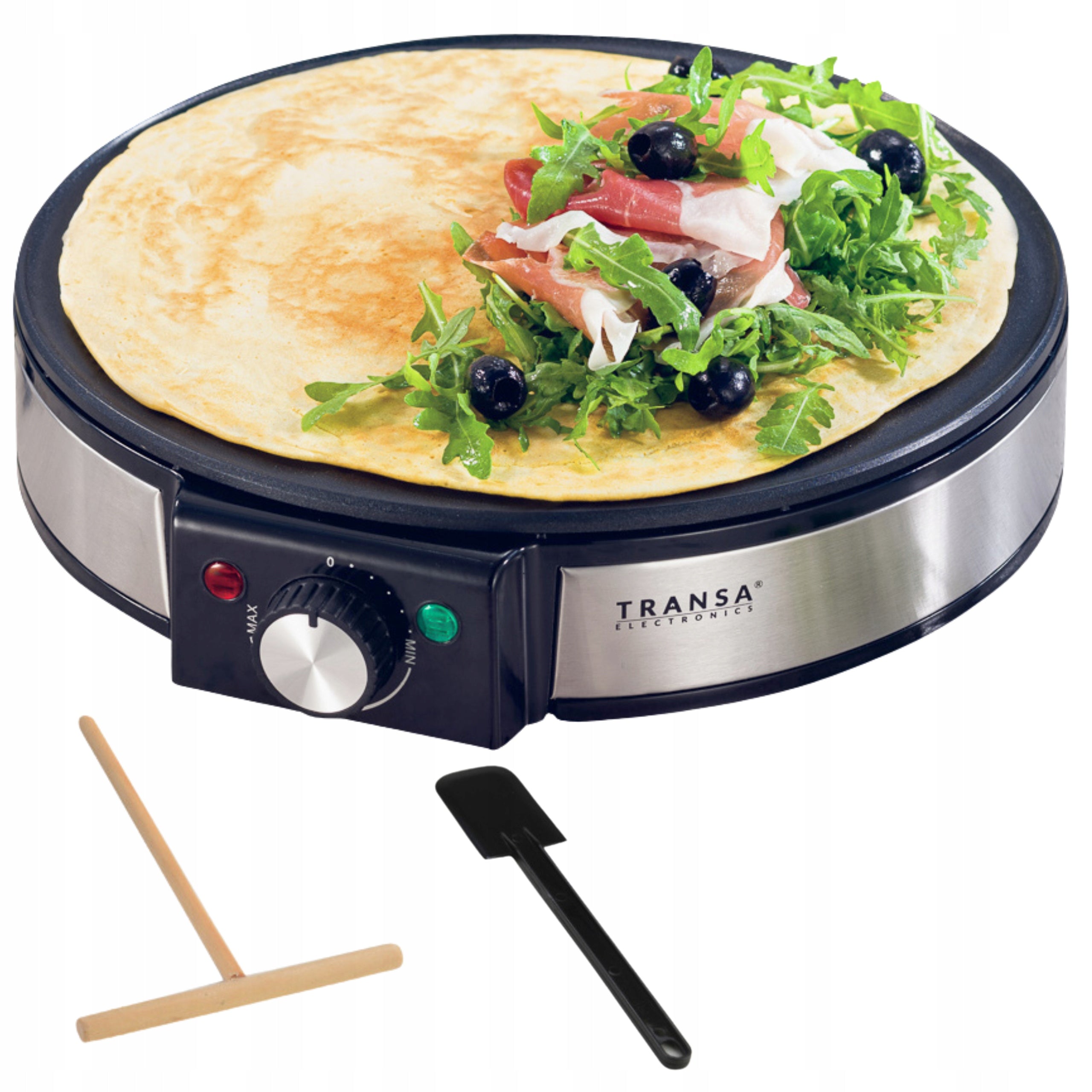 PANCAKE MAKER FAST HEATING THERMOSTAT 30cm XXL HIGH POWER 1500W