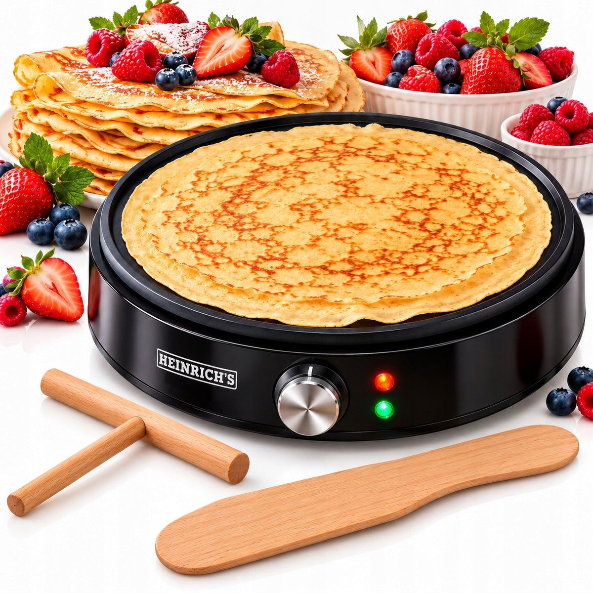 PANCAKE MAKER FAST HEATING THERMOSTAT 30cm XXL HIGH POWER Packaging status original