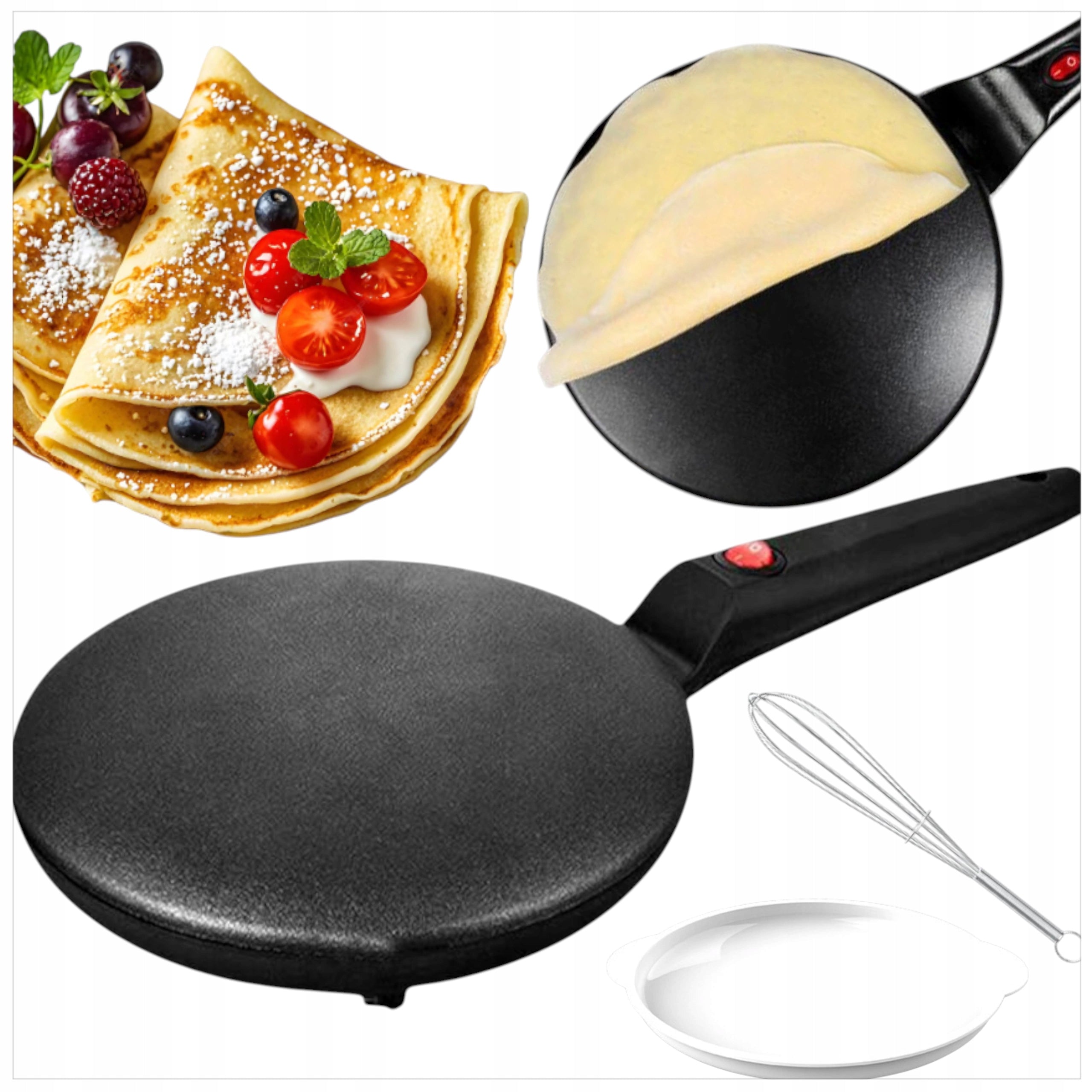 PANCAKE MAKER NON-FAT PANCAKE PAN ELECTRIC QUICK 20 CM