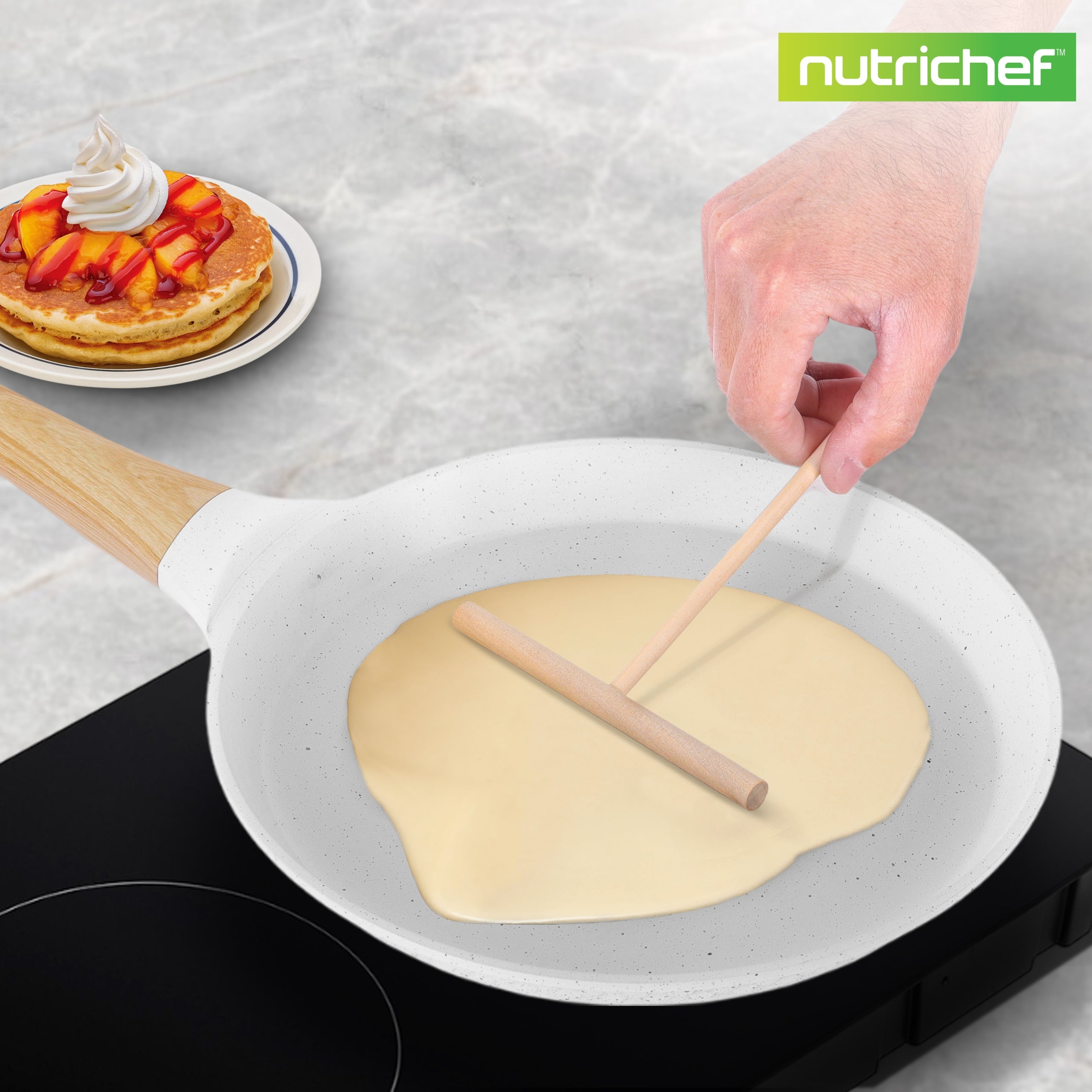 PANCAKE PAN FLAT NON-STICK ACCESSORIES SET NUTRICHEF Manufacturer code NCMKCP002411WT