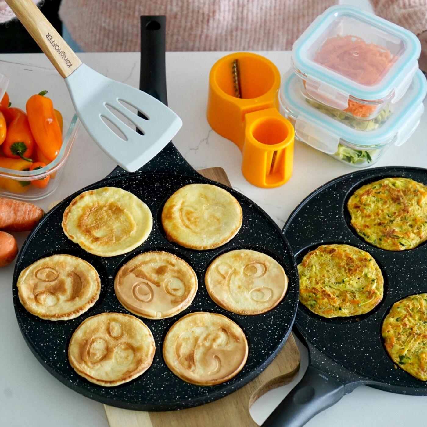 PANCAKE PAN INDUCTION EGGS LARGE Gas Tadar Marble Faces 26cm Brand Tadar