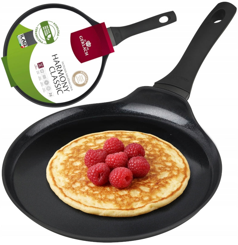 PANCAKE PAN INDUCTION GAS GERLACH HARMONY 26CM CERAMIC COATING