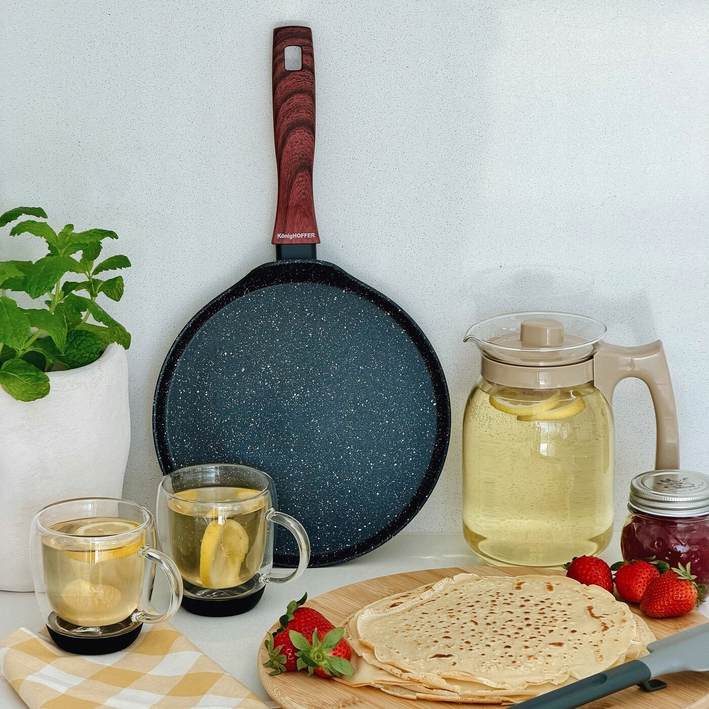 PANCAKE PAN Induction PANCAKES GAS Konighoffer Arte 24cm Packaging status original