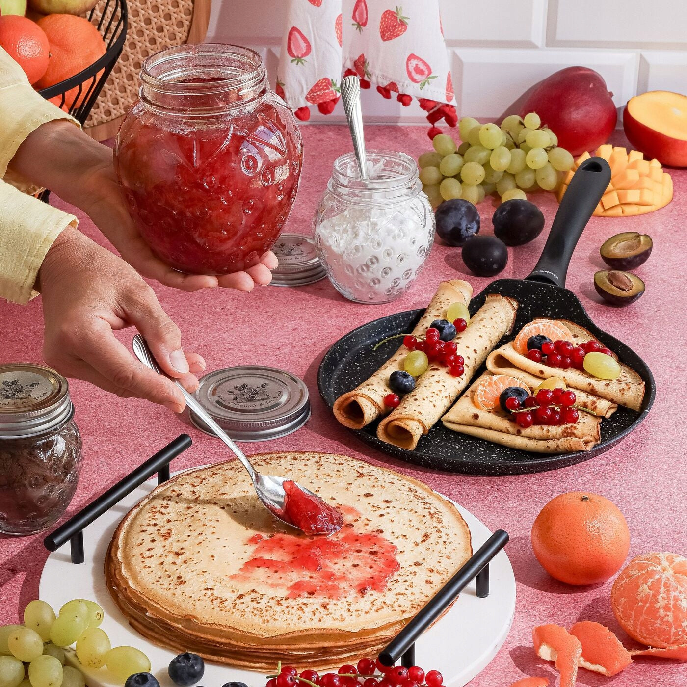 PANCAKE PAN NONSTICK Induction Konighoffer Pollo 24cm Brand Konighoffer