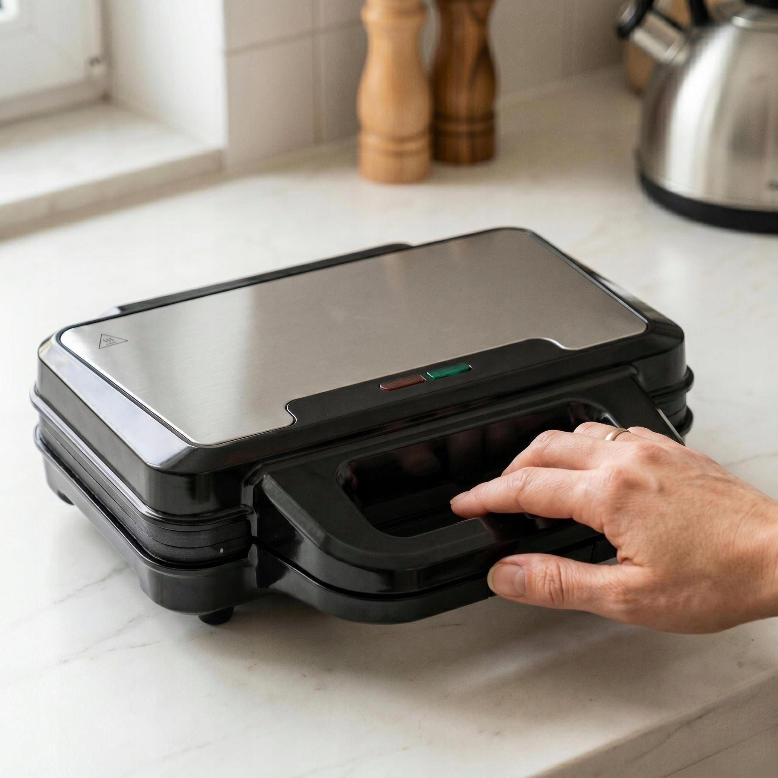 PANINI SANDWICH TOASTER ELECTRIC GRILL FOR SANDWICHES 1400W NON-STICK Manufacturer code Opiekacz do kanapek & panini avenido AV3098