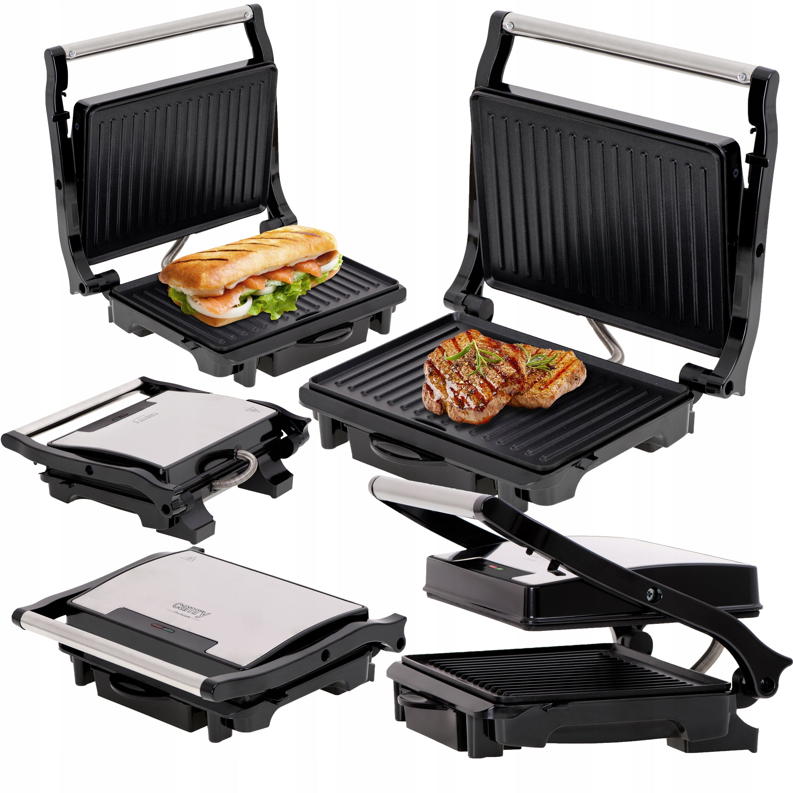 PANINI TOASTER OVEN ELECTRIC GRILL FOLDING TOASTER XXL 2100W NON-STICK Power rating 2100 W