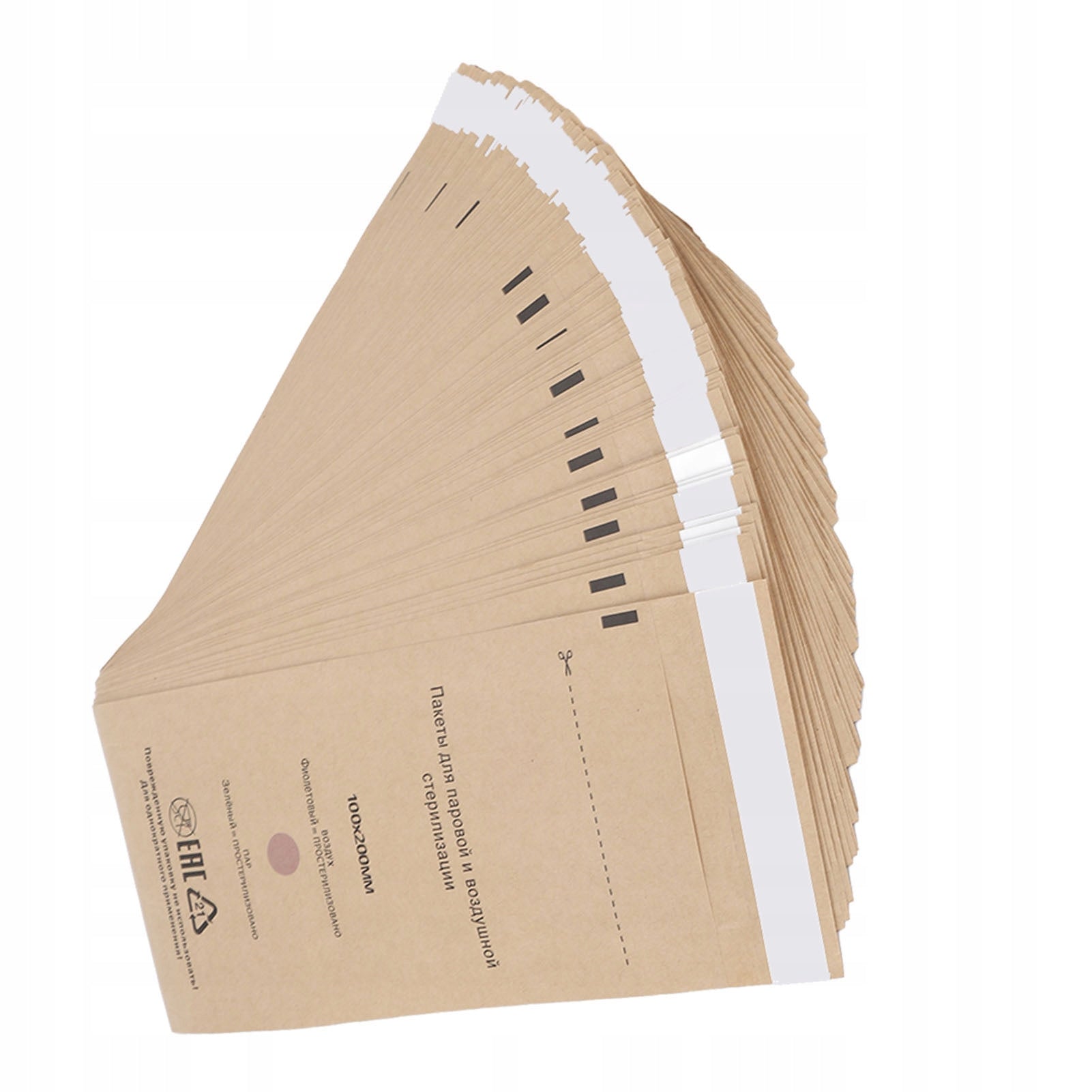 PAPER TOOL STERILIZATION BAGS 100 PCS SIZE: 100 x 200 mm Medical device no