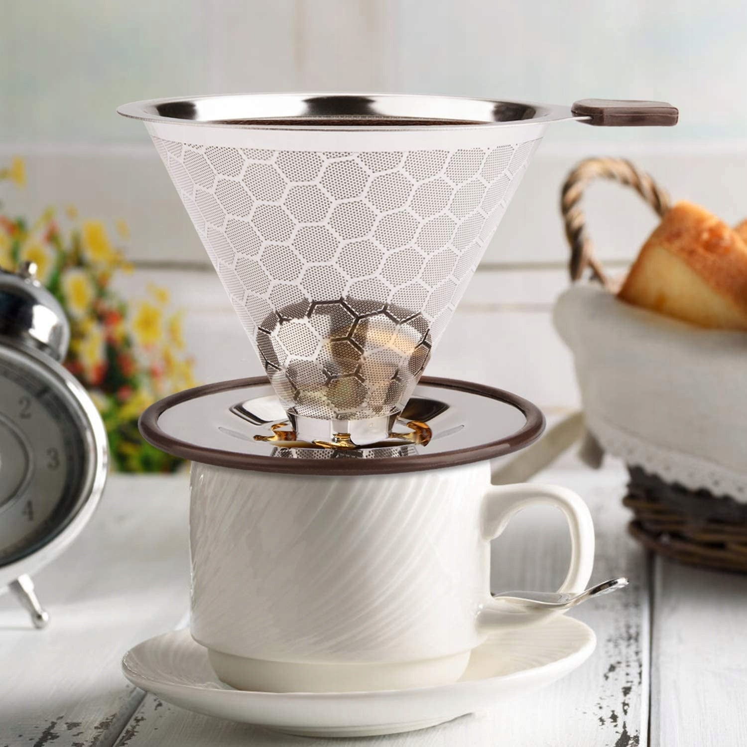 PAPERLESS COFFEE FILTER STAINLESS STEEL 304 EASY TO CLEAN Brand no brand