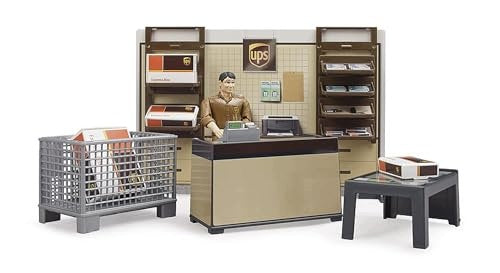 PARCEL LOCKER UPS DIRT PICK-UP POINT FOR SHIPMENTS SET FIGURINE FOR CHILDREN Brand no brand