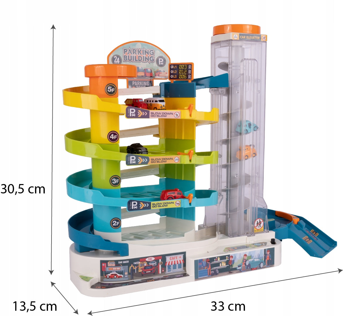 PARKING MULTI-STOREY GARAGE WITH ELEVATOR FOR CARS 6 CARS FOR A BOY Packaging status original