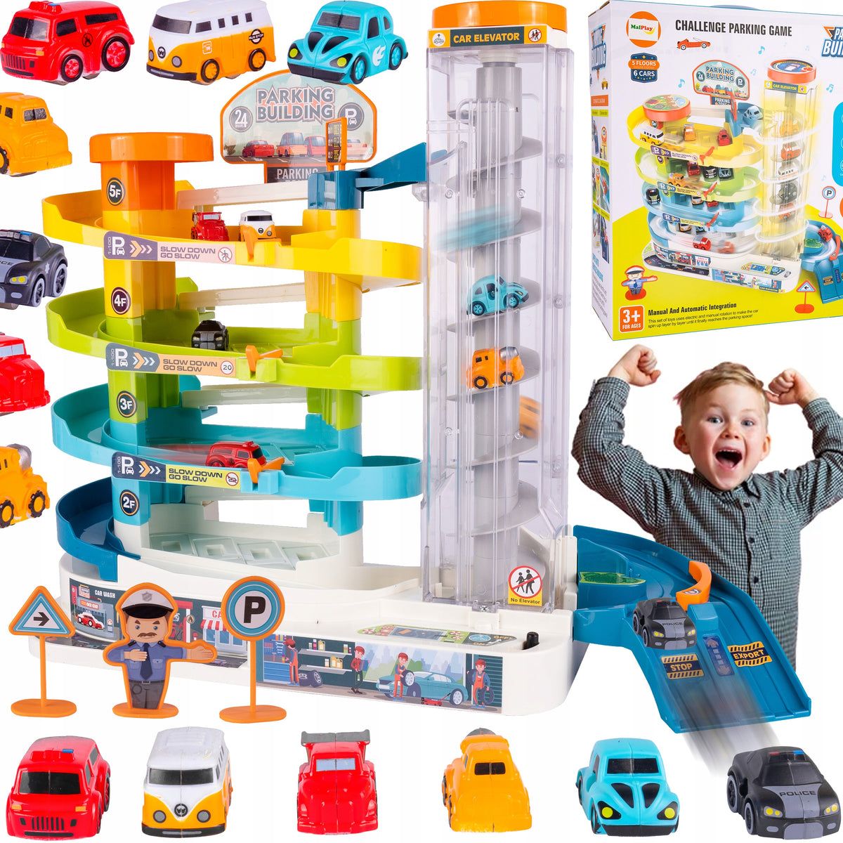 PARKING MULTI-STOREY GARAGE WITH ELEVATOR FOR CARS 6 CARS FOR A BOY