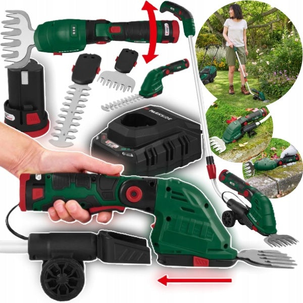 PARKSIDE Cordless Grass and Shrub Shears 2in1 PGSA 12 B1 + AKU and ORDER