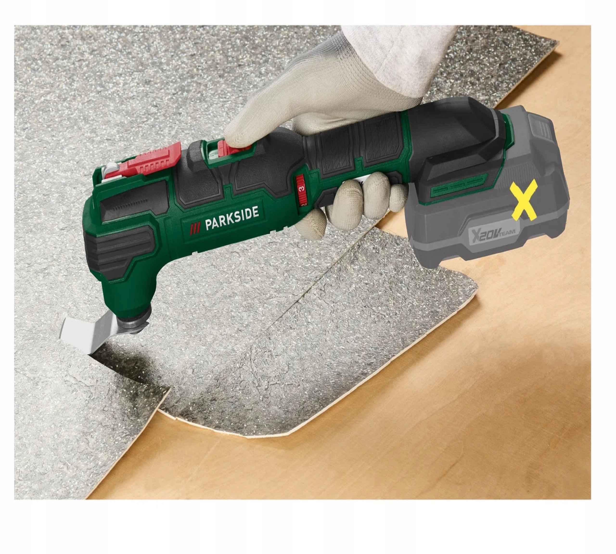 PARKSIDE Cordless Multitool 20V Multifunction Device RENOVATOR Manufacturer code PAMFW 20-Li A1