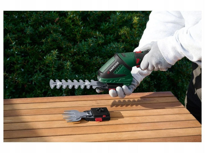 PARKSIDE ELECTRIC 2IN1 CORDLESS HEDGE TRIMMER FOR SHRUB GRASS Product weight with unit packaging 0.15 kg