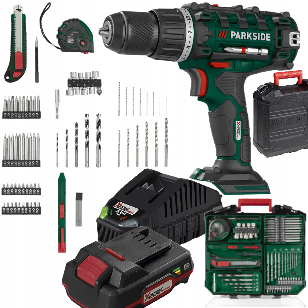 PARKSIDE screwdriver latest PABS 20-Li + battery 2ah + 73x accessories