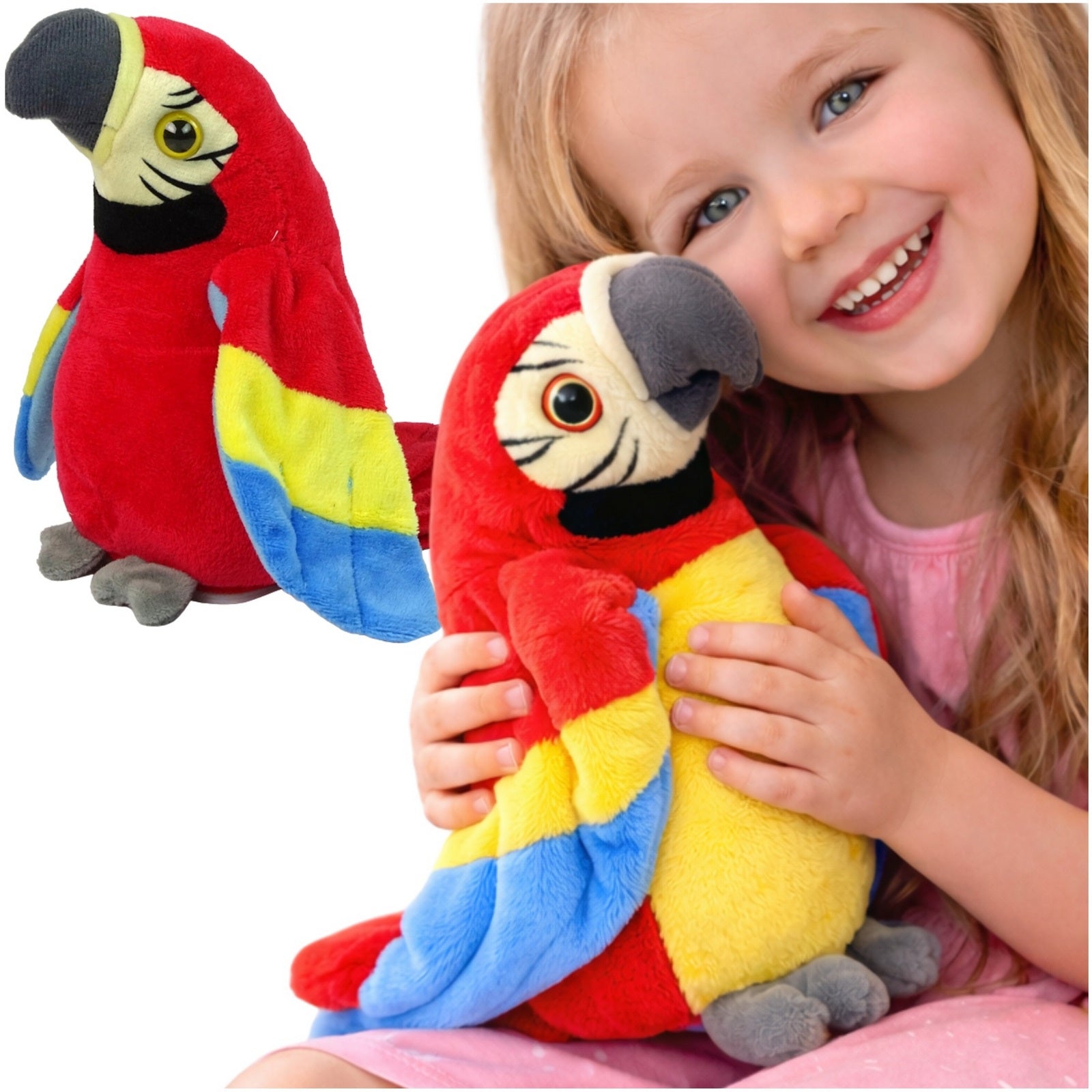 PARROT TALKING REPEATING DANCE SAYS REPEAT PLUSH TOY MOCKINGBIRD