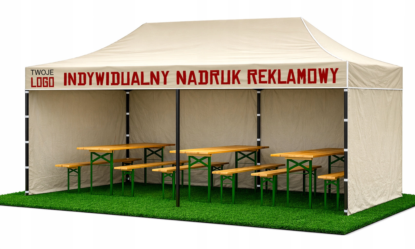 PARTY Tent with LOGO Express EVENT 3x6 GAZEBO WITH PRINT INSCRIPTION Packaging status original