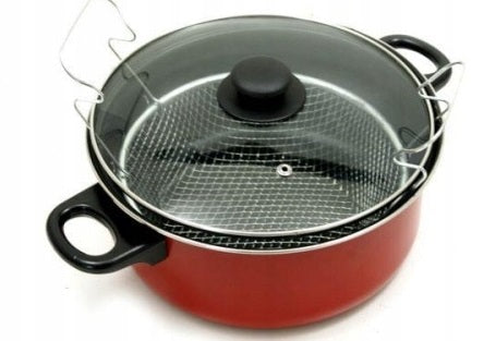 PASTA FRIES POT FRYER 24cm + STRAINER Brand no brand