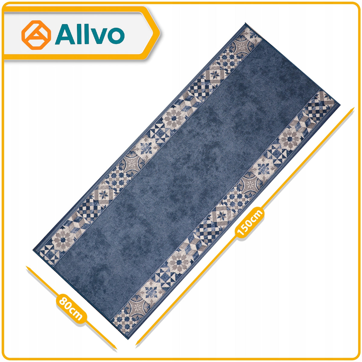 PAVEMENT CARPET LOMA BLUE 80X150 CM ANTI-SLIP DURABLE POLYAMIDE Product width 80 cm