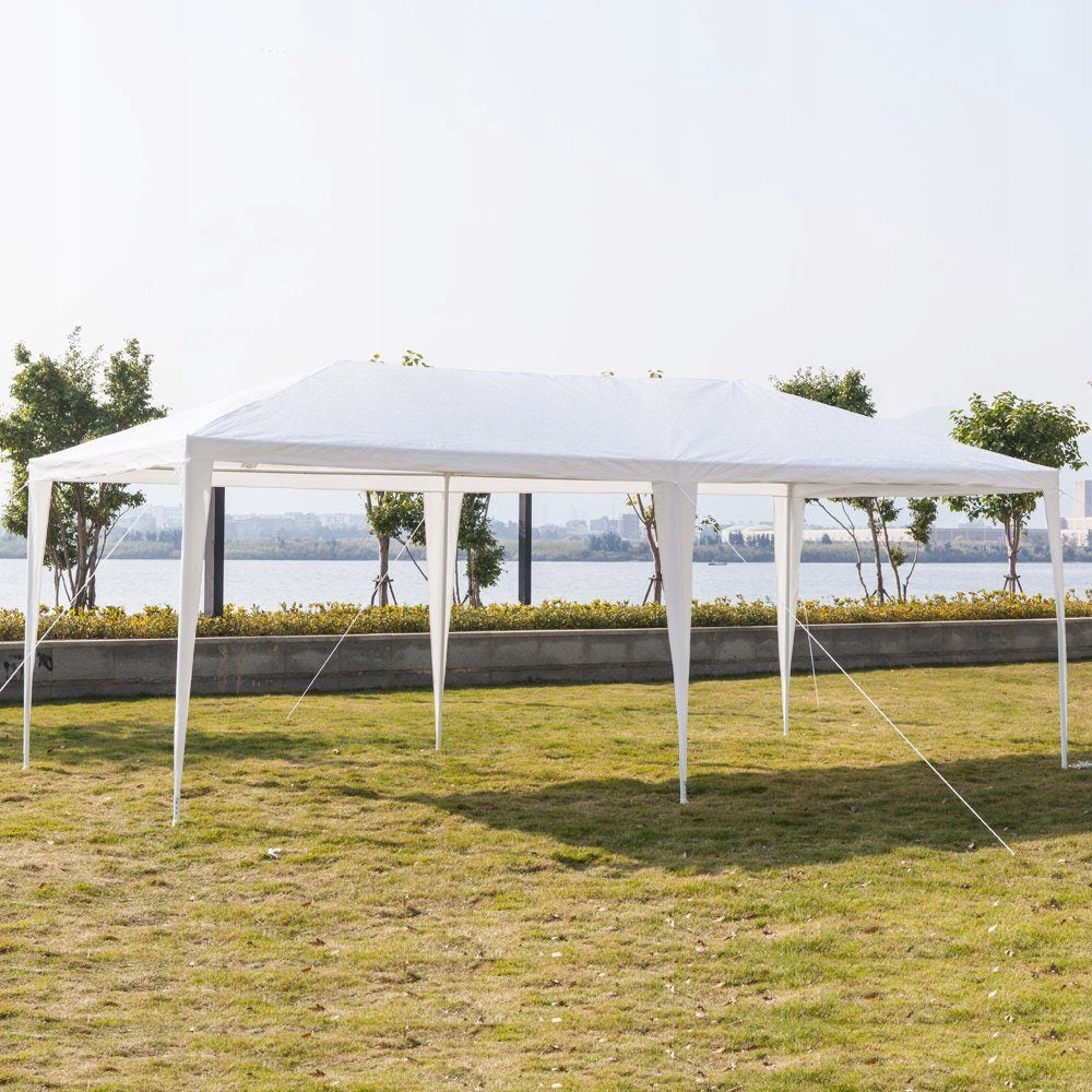 PAVILION GARDEN TENT CATERING 3x6m + 6 WALLS GREEN Width 3 m