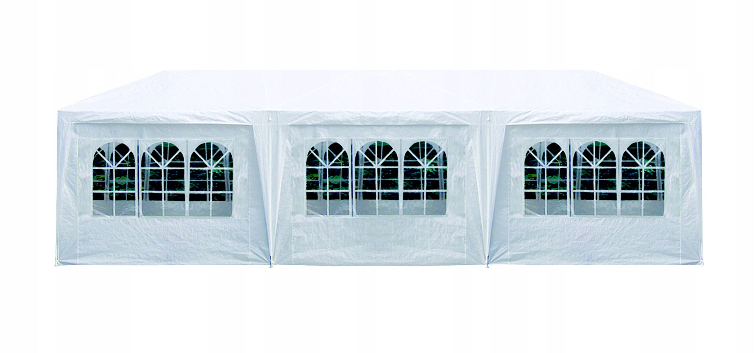 PAVILION GARDEN TENT CATERING 3x9m + 8 WALLS GREEN Length 9 m