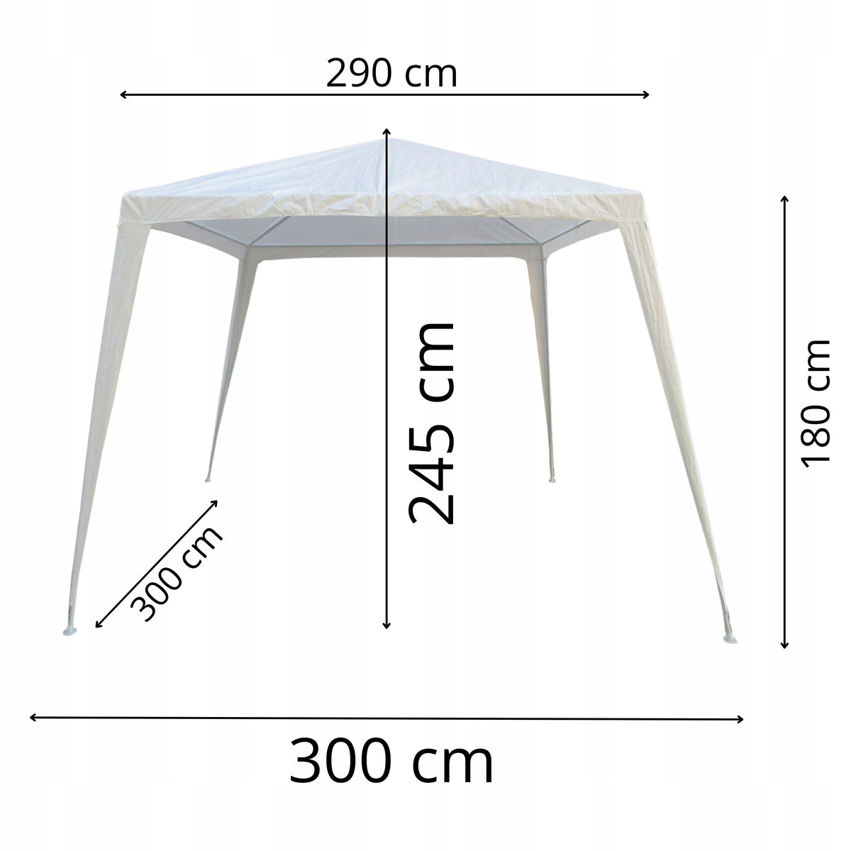 PAVILION GARDEN TENT COMMERCIAL CATERING MARKET 3x3m Packaging status original