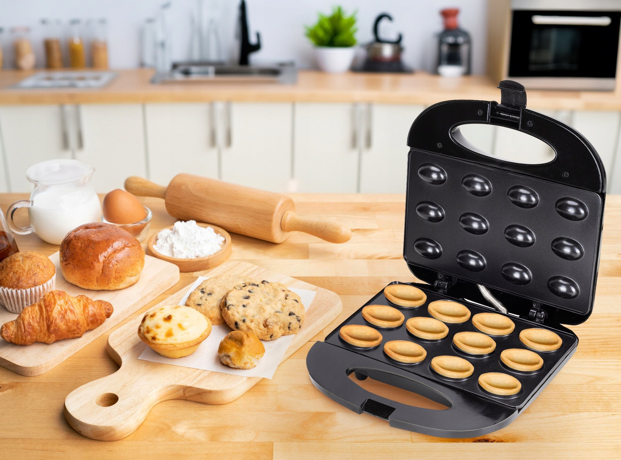 PEANUT TOASTER ELECTRIC COOKIE MOLD 12 PACK KAMILLE Power rating 800 W