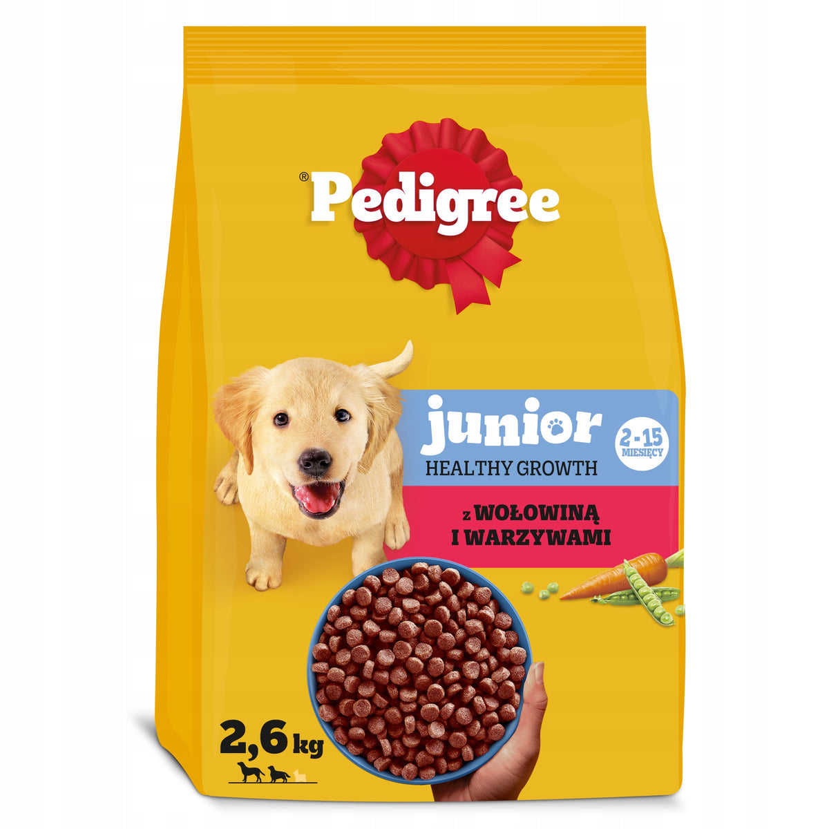 PEDIGREE Junior dry food for puppies medium large breeds beef 2,6kg