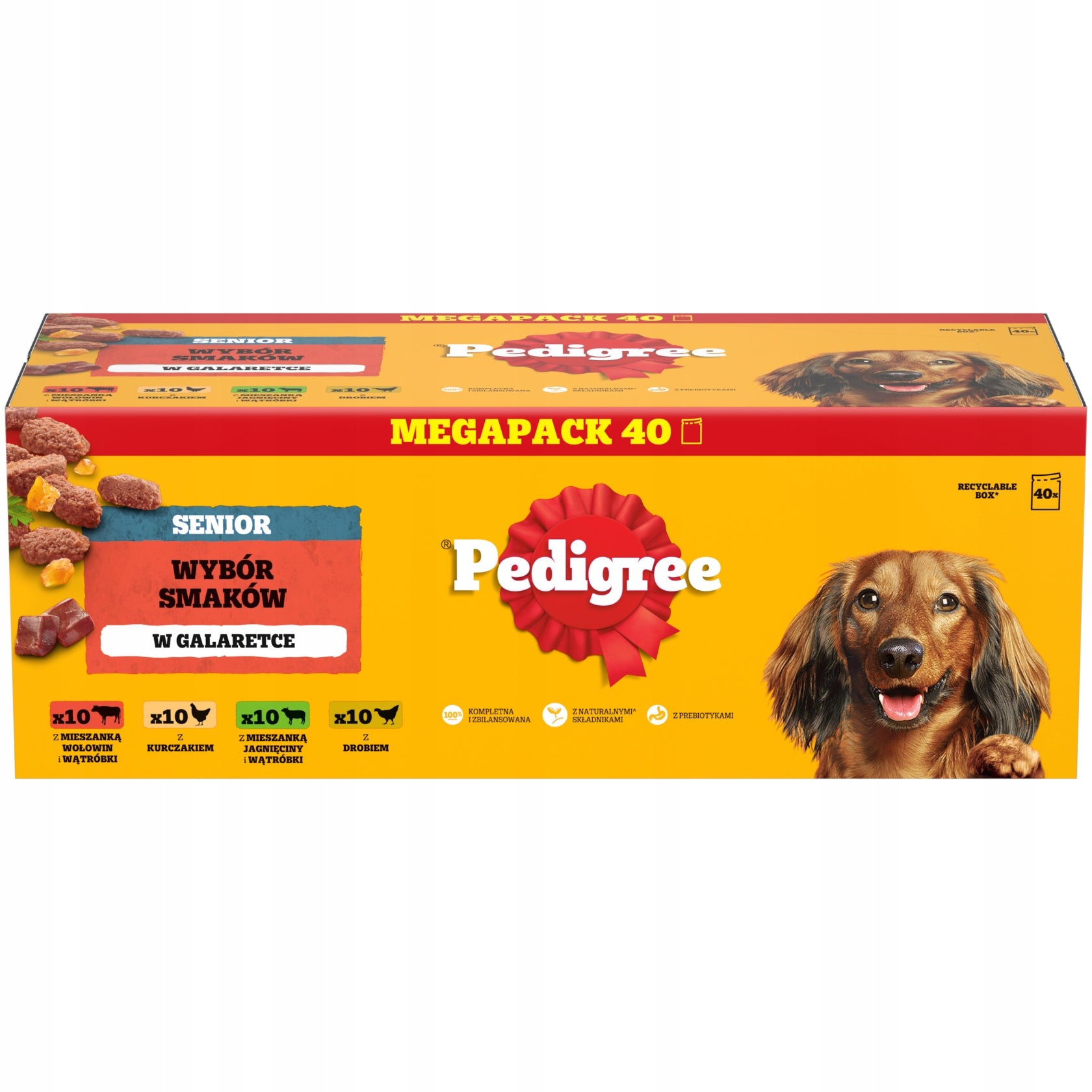 PEDIGREE Senior Choice of Flavors Wet Dog Food in Jelly 40 x 100 g