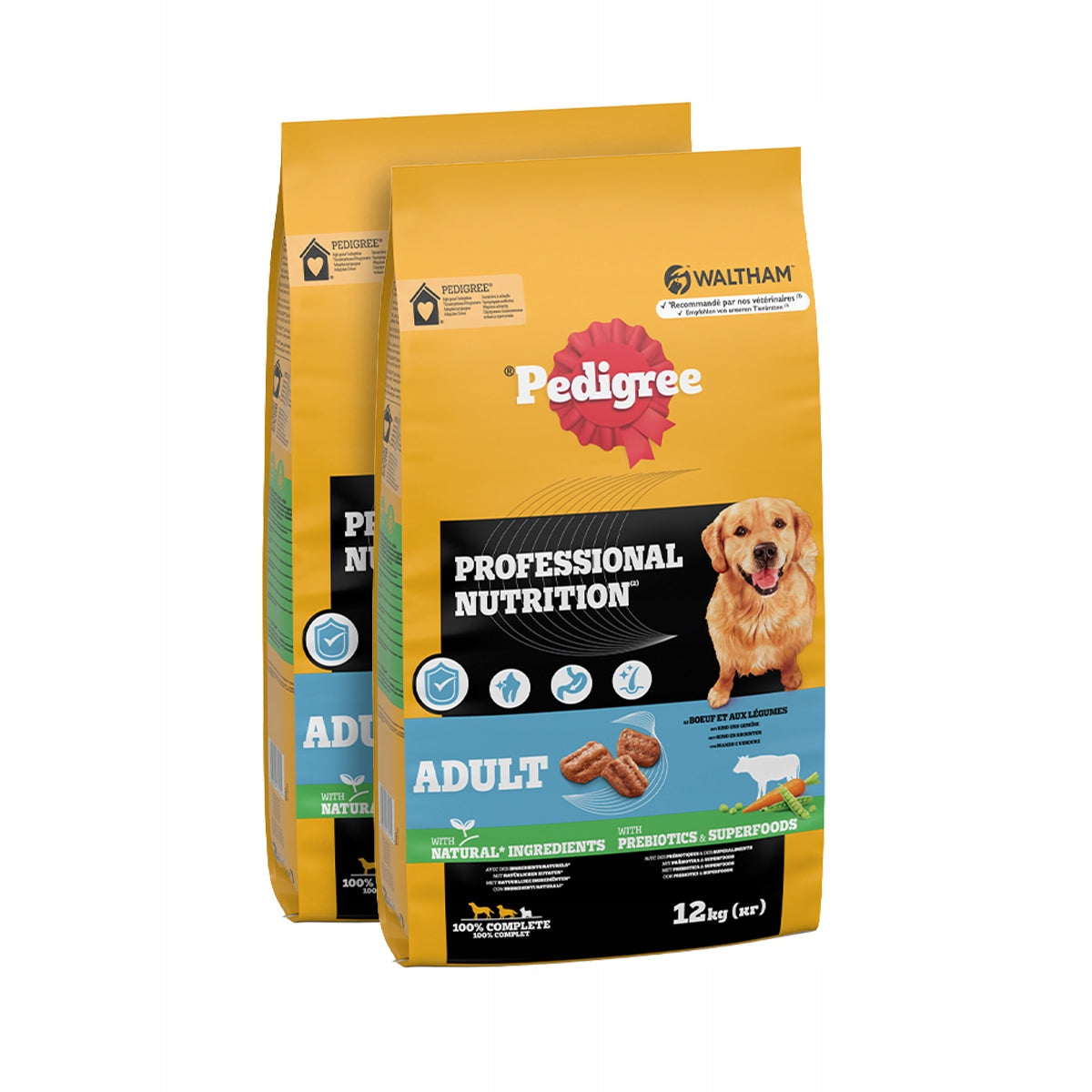 PEDIGREE dry dog food beef vegetables 12kg