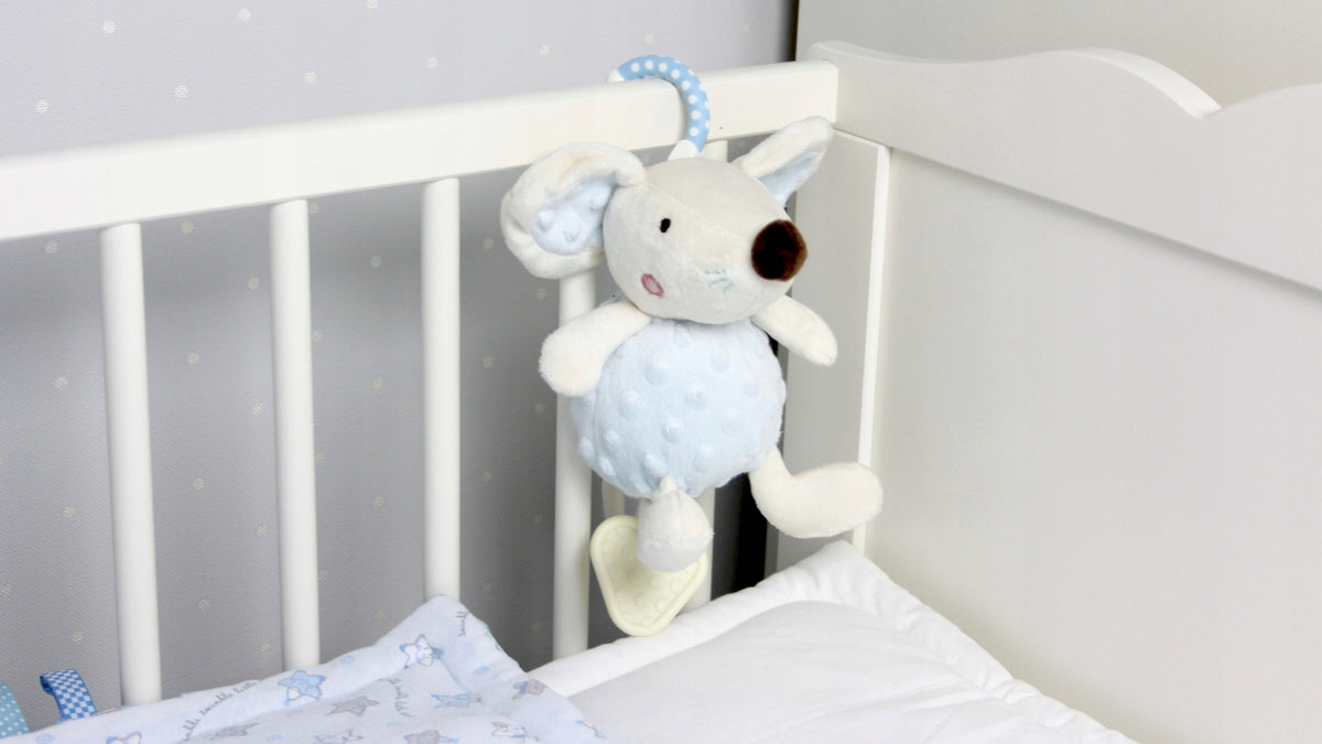 PENDANT WITH MUSIC BOX MOUSE PLUSH TOY Color blue