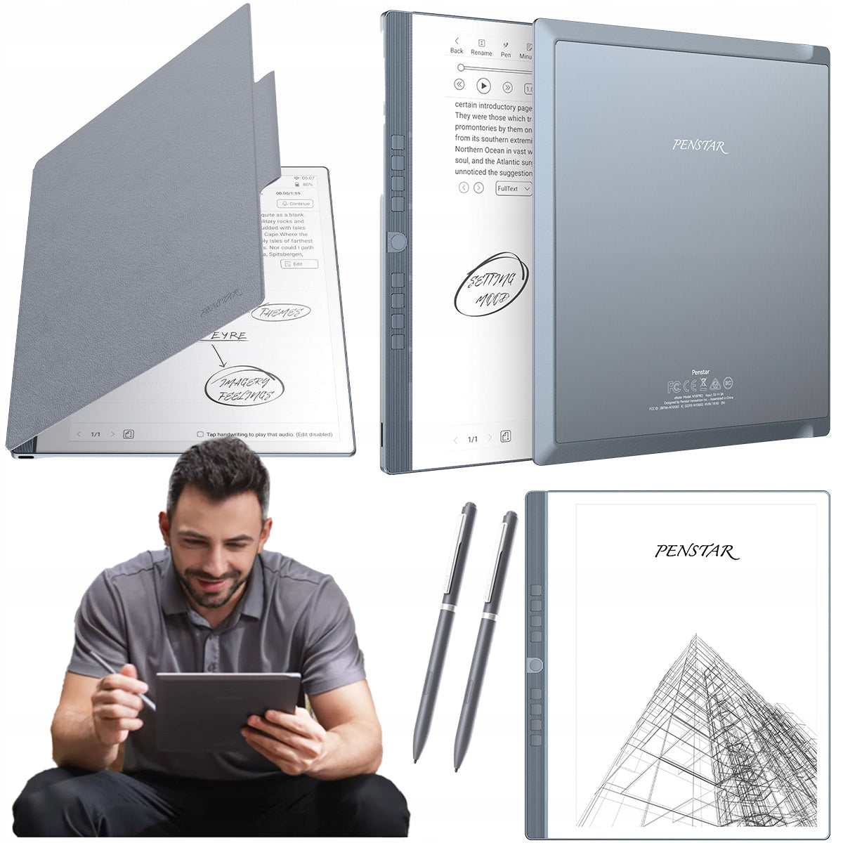 PENSTAR e-notepad eNote 2 NOTEBOOK e-book reader with stylus