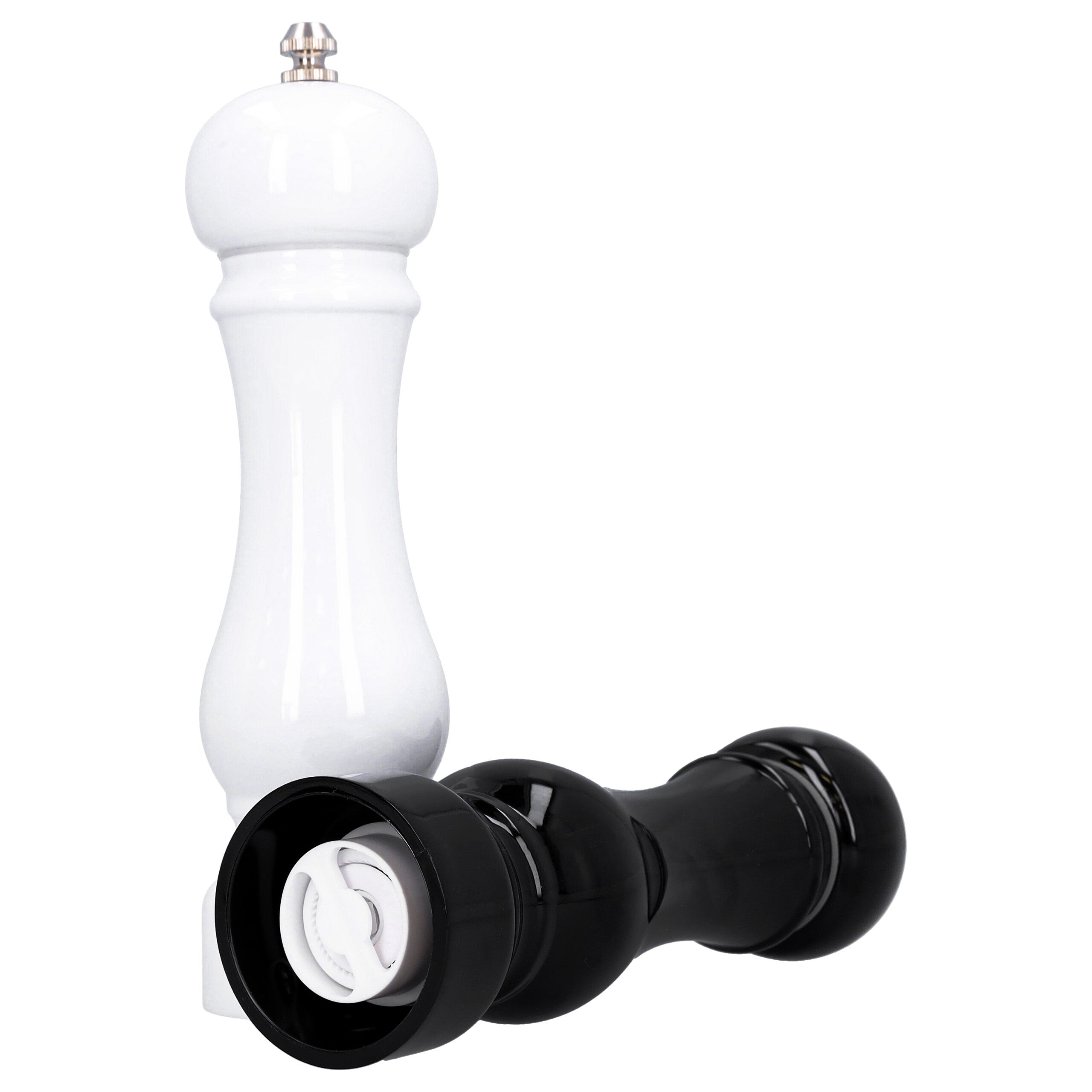 PEPPER AND HAND SALT GRINDER FOR GRINDING WHITE AND BLACK 22,5 CM Manufacturer code Młynek do pieprzu i soli ręczny zestaw 2 szt.