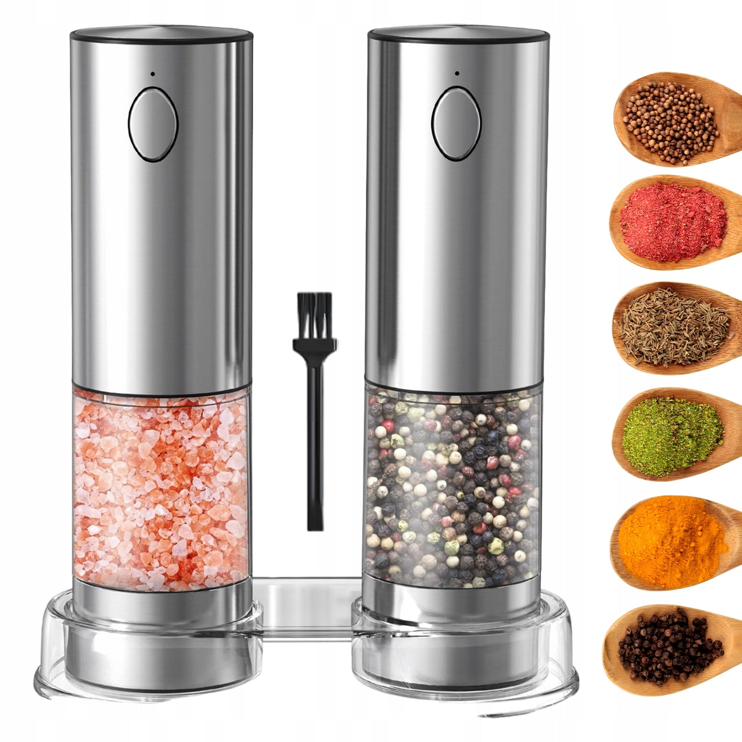PEPPER AND SALT GRINDER ELECTRIC CORDLESS USB SALT GRINDER 2 PCS Packaging status original