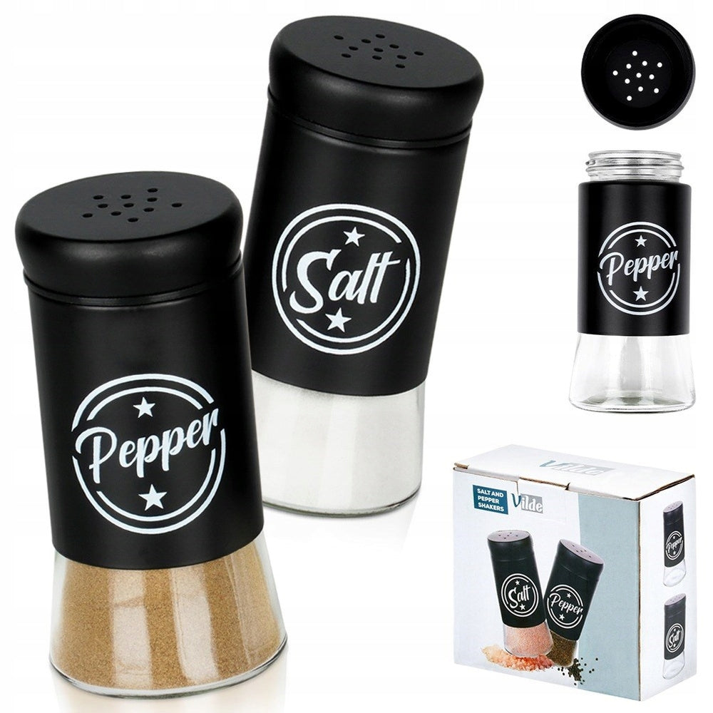 PEPPER SALT SET salt shaker pepper shaker glass seasoning container
