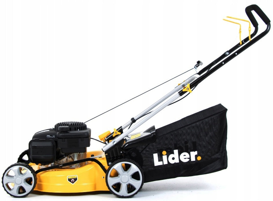 PETROL MOWER LUX POWERFUL WITHOUT DRIVE FULL LIGHT 8.0 KM STRONG BASKET XXL Brand Lider