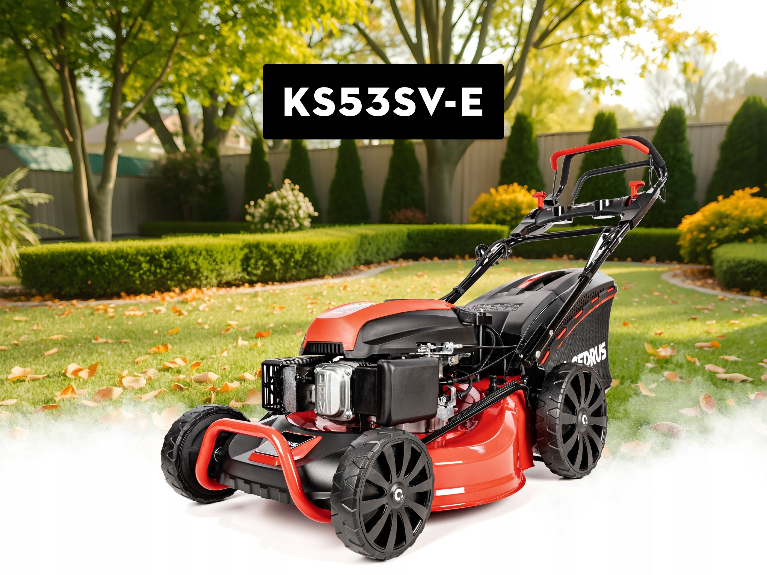 PETROL MOWER WITH DRIVE CEDRUS KS53SV-E 5,7KM 53CM 196CM3 START ELEK Packaging status original