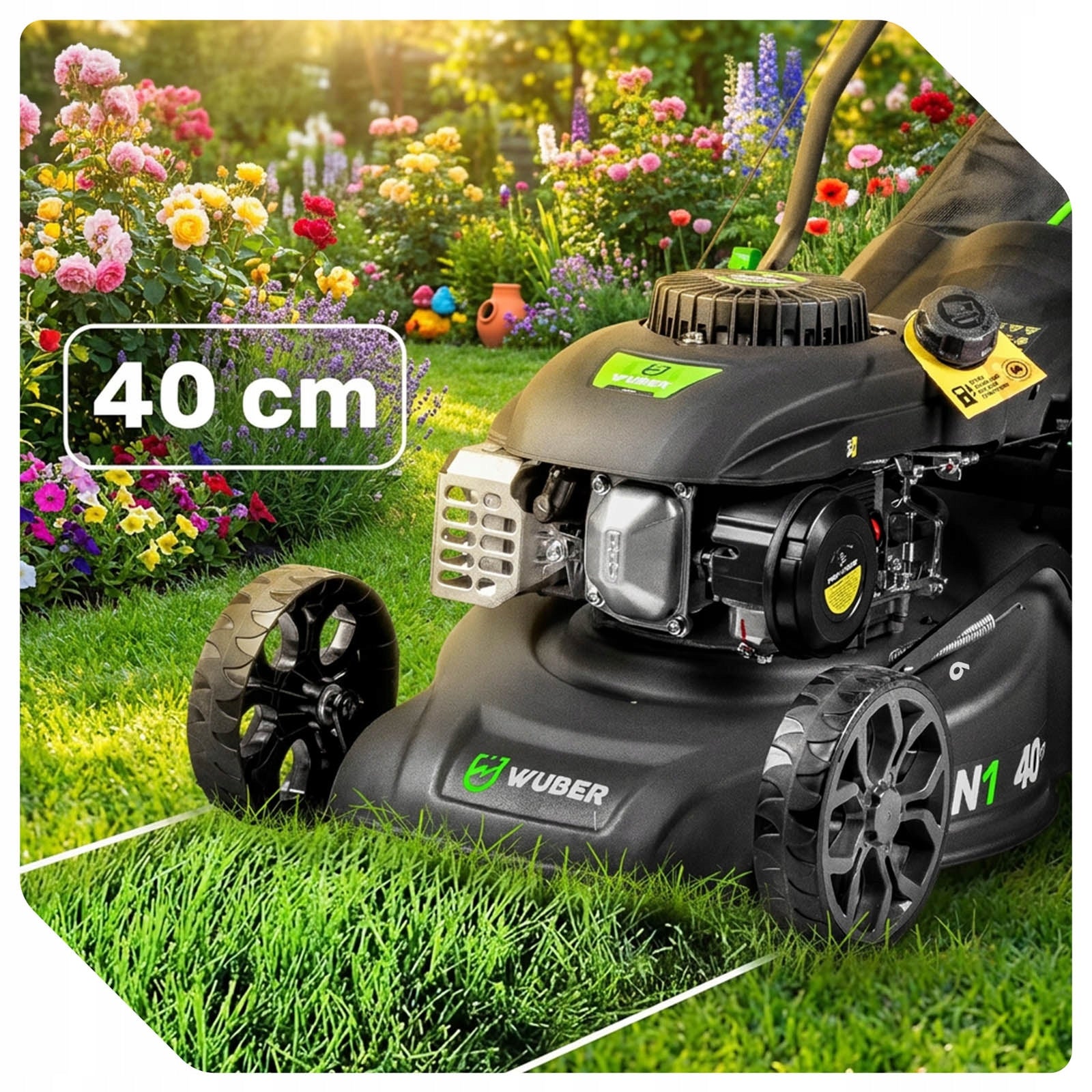PETROL MOWER WITH GRASS DRIVE POWERFUL ENGINE OHV LIGHT DRIVE + OIL Model W09103