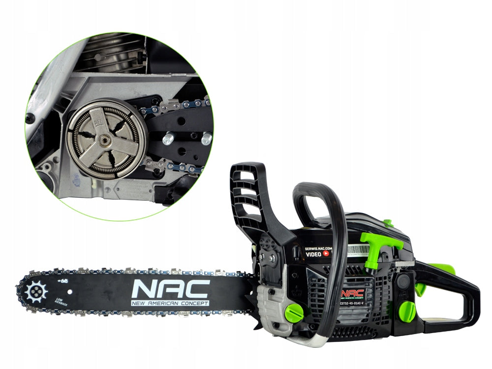 PETROL SAW NAC 2.85 KM CAPACITY 51,7 CC GUIDE 45 CM LIGHT STRONG Manufacturer code 40227