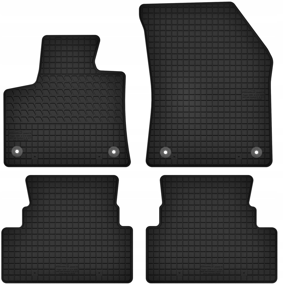 PEUGEOT 3008 II (from 16r) rubber mats + STOPWATCHES