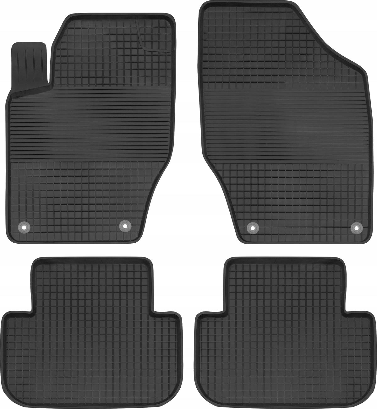 PEUGEOT 307 308 / CITROEN C4 I II rubber mats TROUGH 2cm + STOPWATCHES