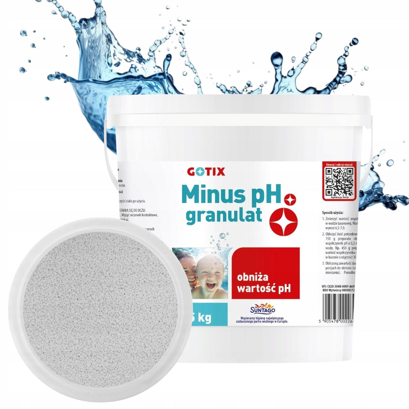 PH MINUS Granules for Lowering PH in Swimming Pool Chemistry PH Minus 5kg Product weight with unit packaging 5 kg