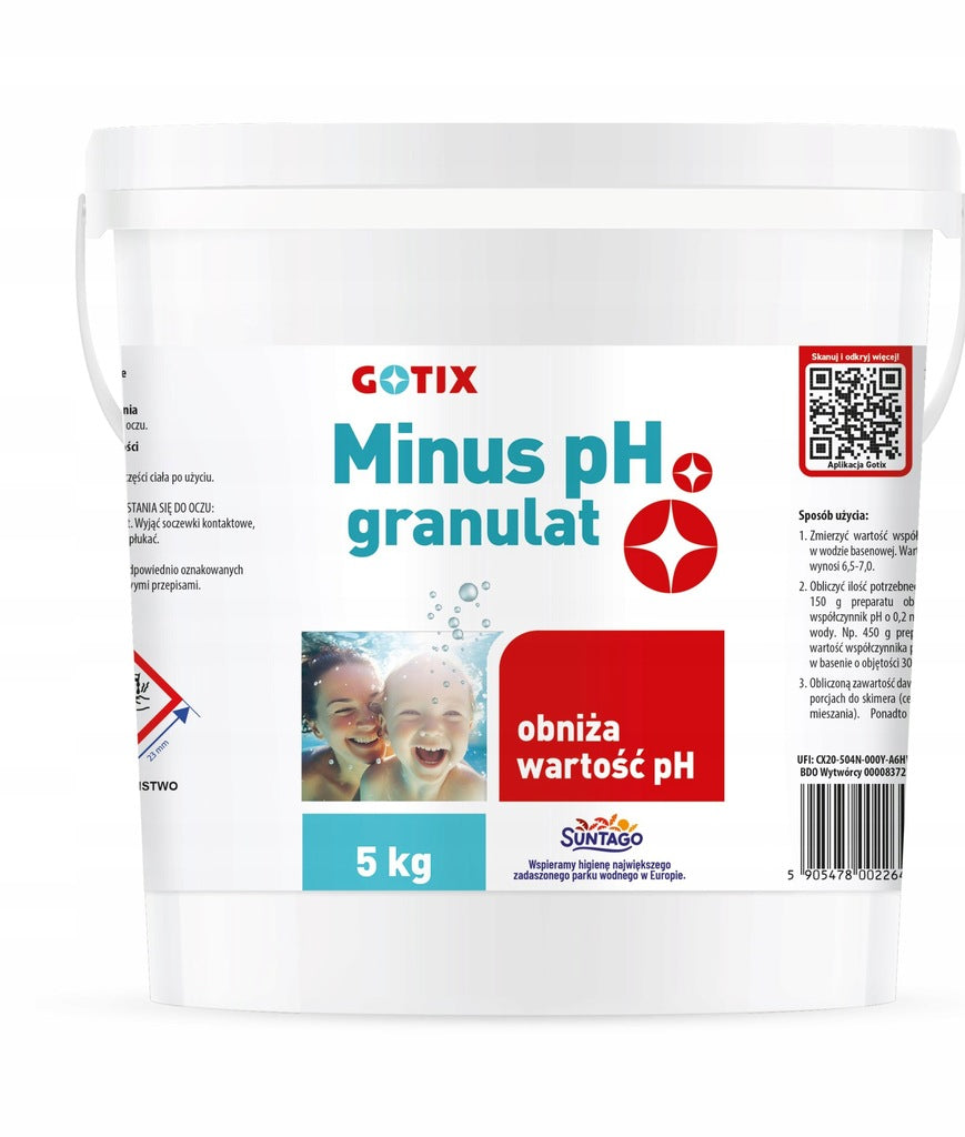 PH MINUS Granules for Lowering PH in Swimming Pool Chemistry PH Minus 5kg Weight 5 kg