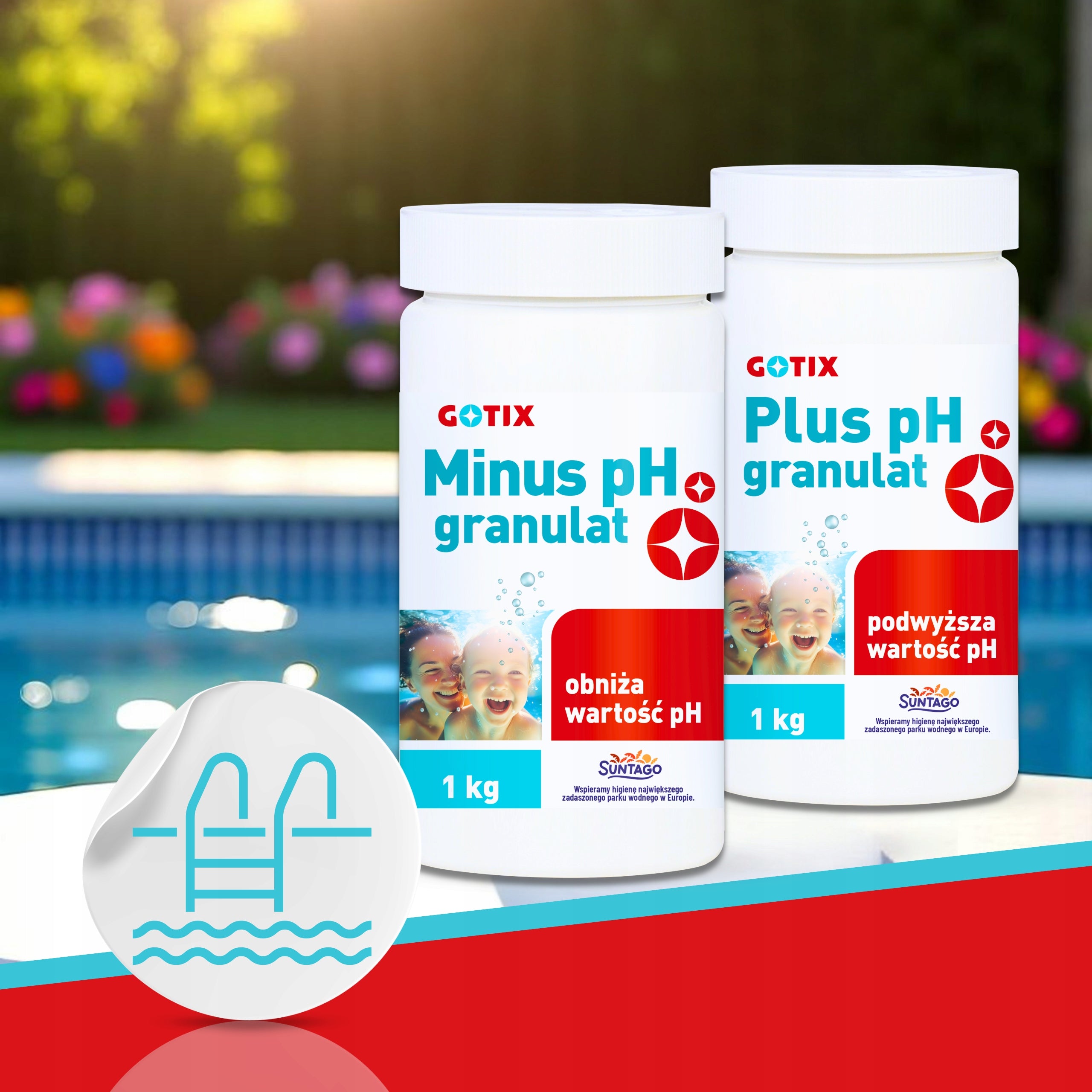 PH PLUS PH MINUS Pool Water PH Adjustment Kit Pool Chemistry Manufacturer code GOT MPH1 + PPH1
