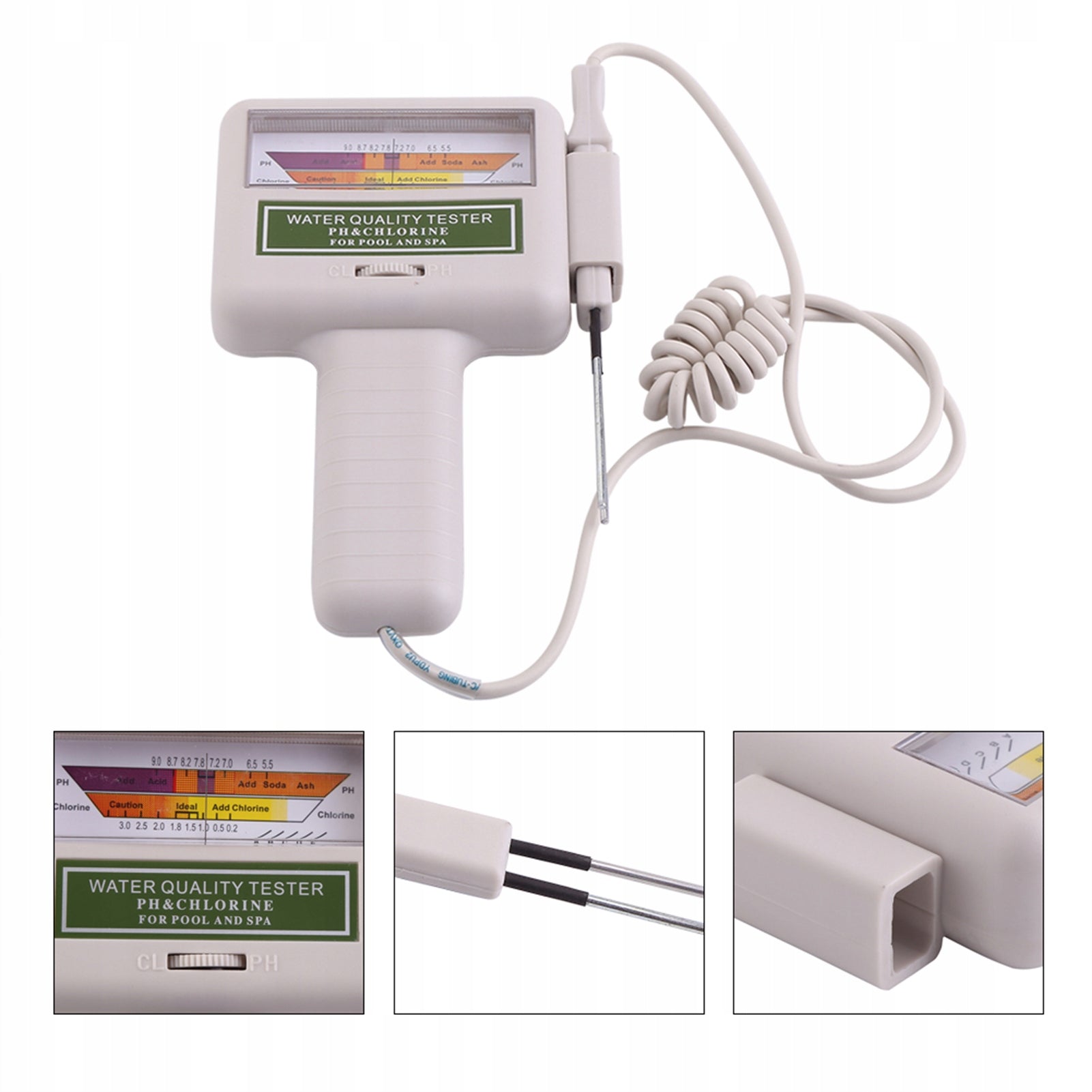 PH WATER TESTER METER AND CHLORINE LEVEL SUITABLE FOR 7.2-7.8PH POOL Product weight with unit packaging 0.22 kg