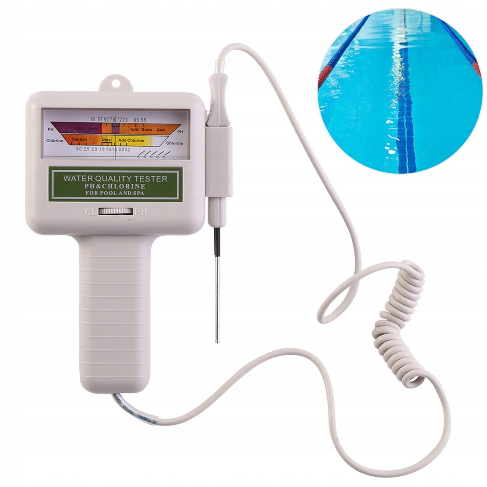 PH WATER TESTER METER AND CHLORINE LEVEL SUITABLE FOR 7.2-7.8PH POOL