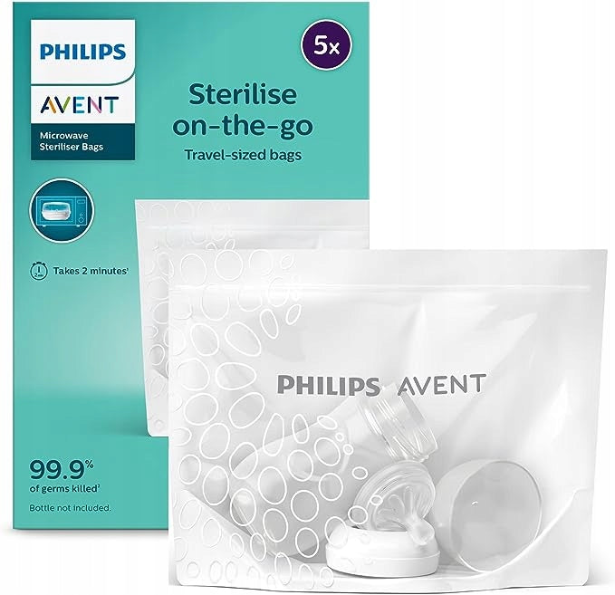 PHILIPS AVENT 5x MICROWAVE BAGS STERILIZATION BAGS IN 90 SECONDS