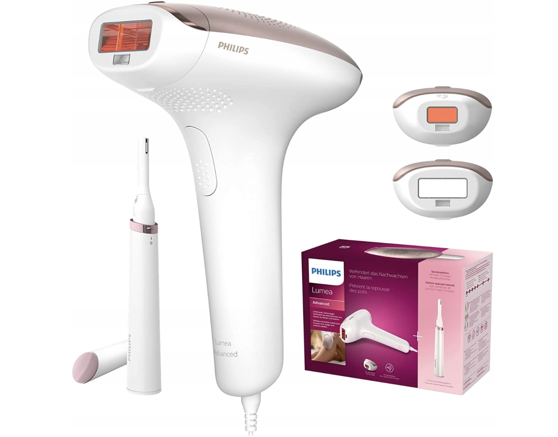 PHILIPS NETWORK EPILATOR WITH LIGHT PULSE AND UV FILTER + SOLID TRIMMER