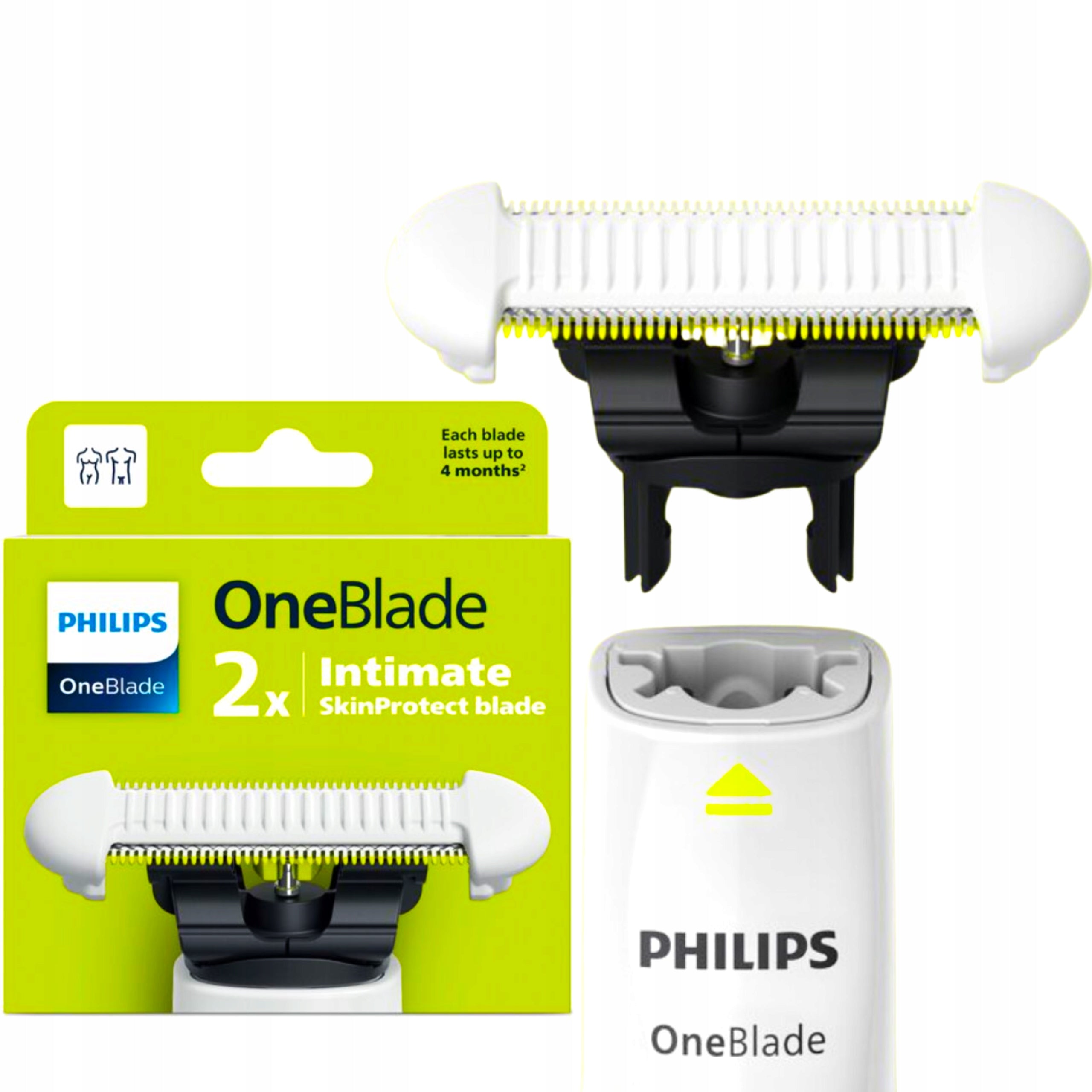 PHILIPS ONEBLADE WOMEN'S SHAVER BLADES FOR INTIMATE AREAS 2 PIECES Packaging status original