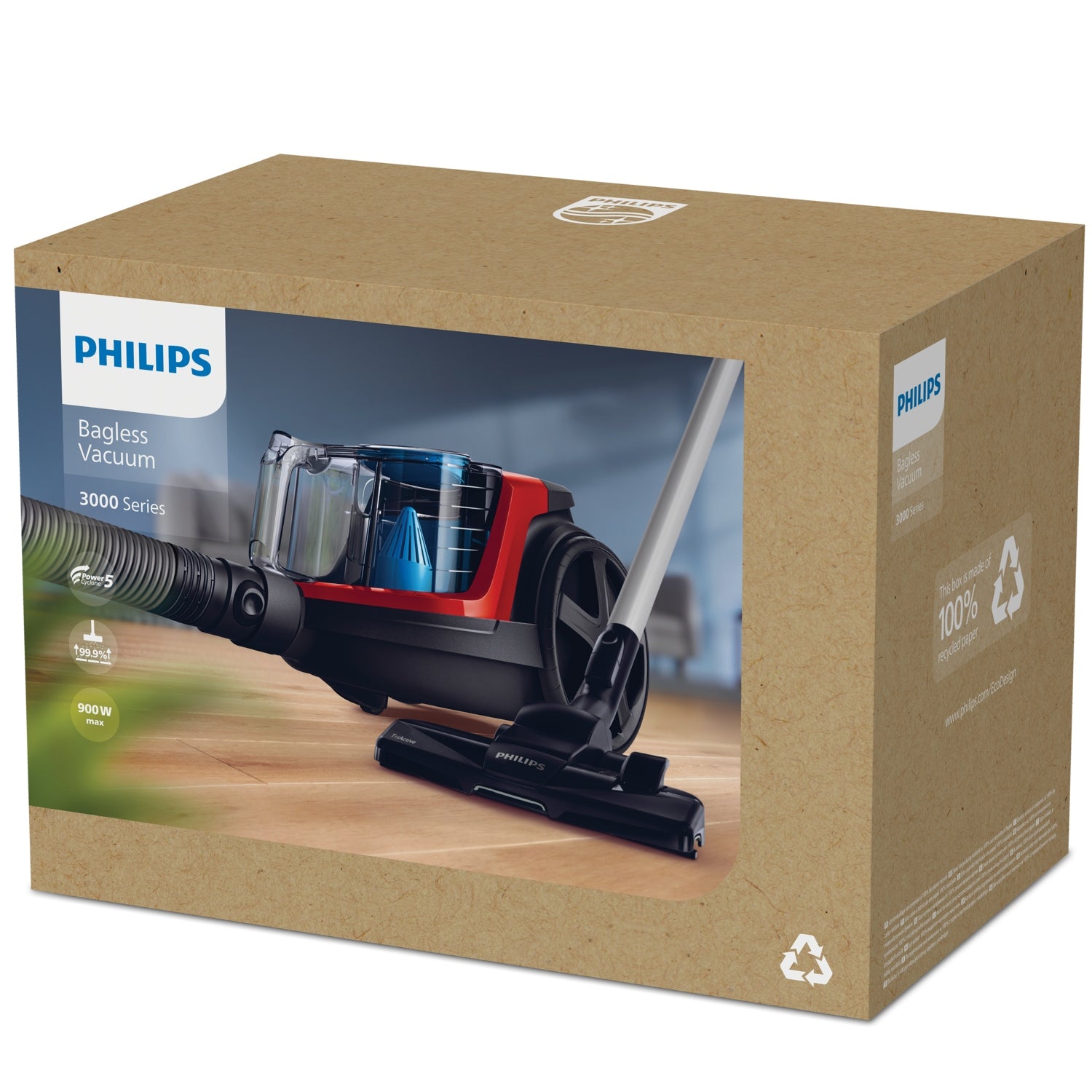 PHILIPS PowerPro Compact FC9330/09 900W BAGLESS VACUUM Brand Philips